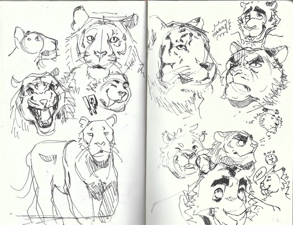 lynxlonx's tweet photo. some more sketchbook studies rahhh https://t.co/c4Jo2tny1Z