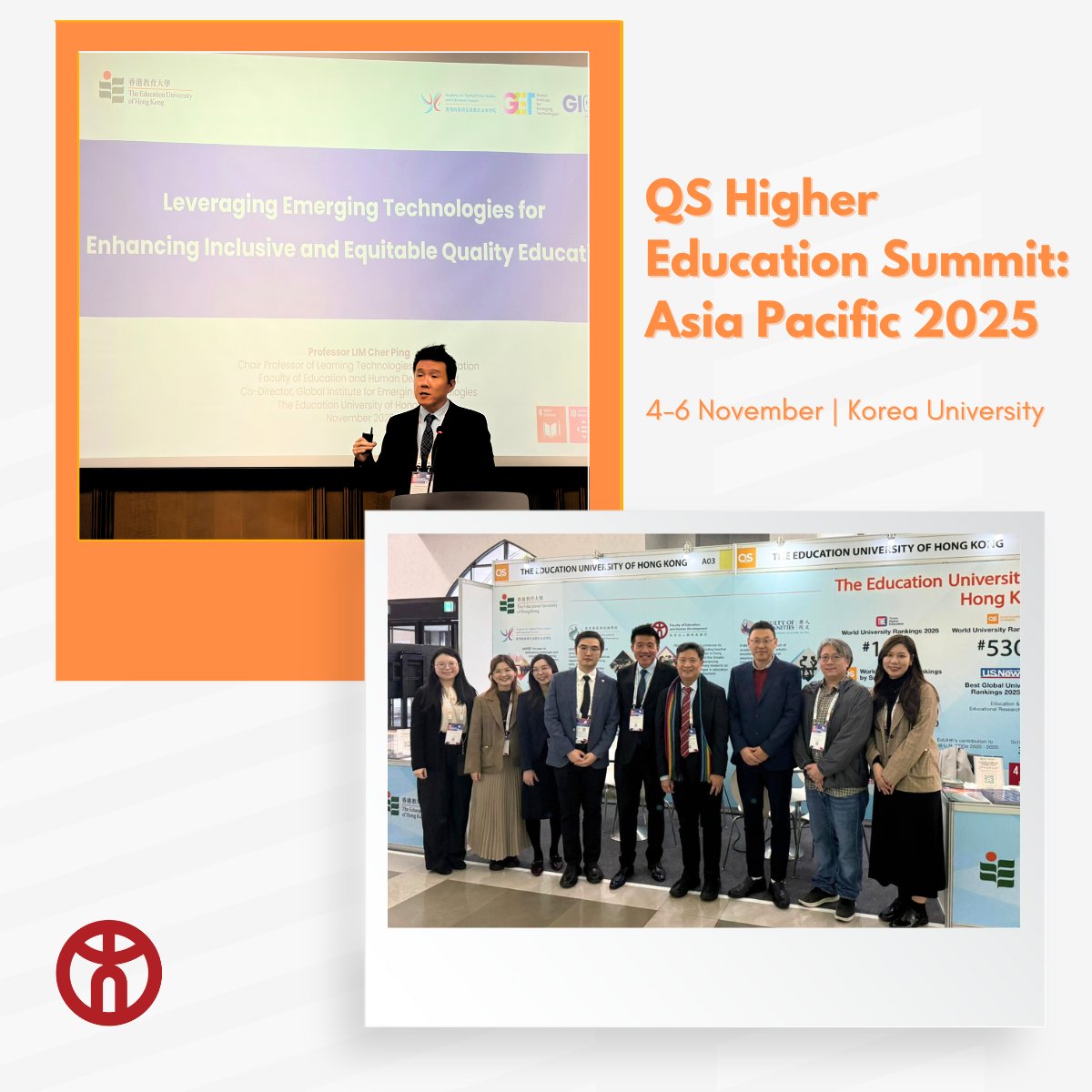 FEHD_EdUHK's tweet image. 🎉EdUHK ranks 152nd in QS Asia University Rankings 2026 — up 60 spots! Proud to be in the top 10% in the region. Our commitment to excellence in teaching, research, sustainability, and global engagement continues!
#HigherEducation #QSAsia #EdUHK #Innovation