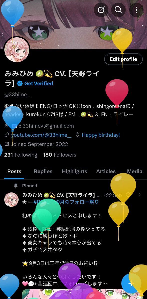 33hime__'s tweet photo. 誕生日おめでとう〜 誕生日おめでとうワタシ〜 🥳✨ https://t.co/VOAJkJdTsh