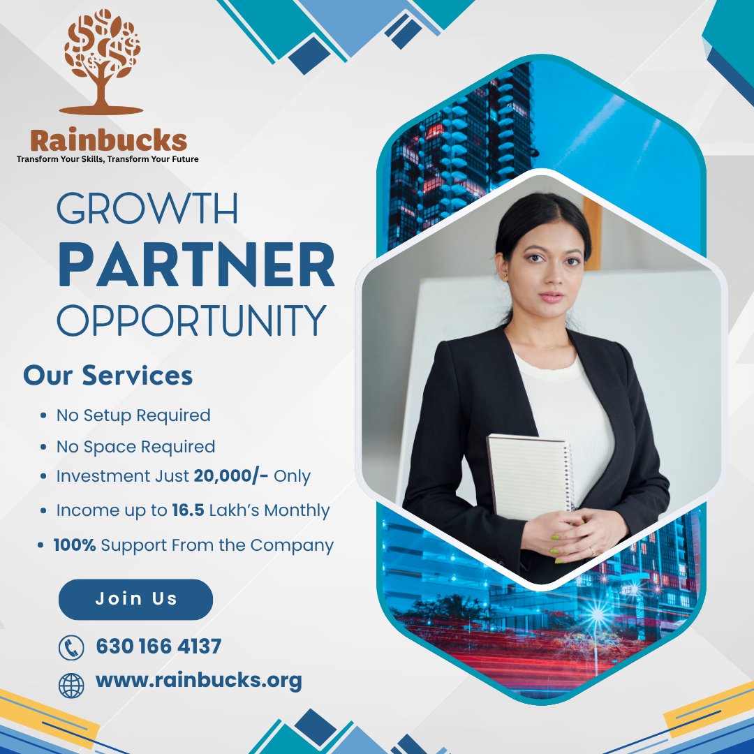 BrainBucks34569's tweet image. 🚀Become a Growth Partner with Rainbucks India!
Start your entrepreneurial journey in the digital education space with just ₹20,000.
Build a scalable business from anywhere in India —no infrastructure needed!
👉forms.gle/gvGC2v7z7idpKW…
🌐 rainbucks.org

#RainbucksIndia