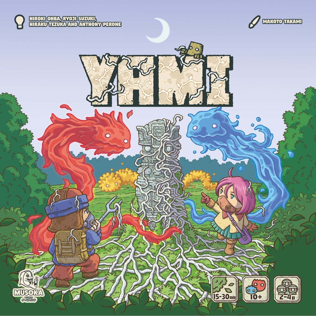 MusokaStudio's tweet photo. 🌙✨ Here’s the official cover of YAMI!
🎴 Yami is our first “big” game, blending:
👉 trick-taking
👉 cooperation
👉 tile placement
👉 limited communication
all set in an open world that feels straight out of a Ghibli movie 🌸

We'll share more very soon
@ChatraGames @hanon_leaf https://t.co/sww2reT0cC