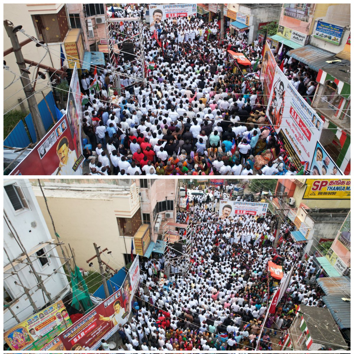 ChandranDMK_'s tweet photo. மாண்புமிகு தமிழ்நாடு முதலமைச்சர் கழகத் தலைவர் அண்ணன் தளபதி அவர்கள் மாண்புமிகு தமிழ்நாடு துணை முதலமைச்சர் அண்ணன் இளந்தலைவர் அவர்கள் ஆகியோரின் வழிகாட்டுதலின் படி, தமிழ்நாட்டில் சிறப்புத் தீவிர வாக்காளர் பட்டியல் சீராய்வு (S.L.R.) கொண்டு வந்துள்ளதை கண்டித்து மதச்சார்பற்ற முற்போக்கு கூட்டணியின் சார்பில் இன்று நவம்பர் 11 ஆம் தேதி செவ்வாய்க்கிழமை,  காலை 10.00 மணியளவில், திருவள்ளூர் இரயில் நிலையம் அருகில் "மாபெரும் கண்டன ஆர்ப் பாட்டம்" நடைபெற்றது. இந்த கண்டன ஆர்பாட்டத்தில் கழக அமைப்புச் செயலாளர் அண்ணன் திரு.ஆர்.எஸ்.பாரதி அவர்கள் தலைமையேற்று கண்டன உரை ஆற்றினார். இதில் கழக மாவட்டச் செயலாளர்கள், நாடாளுமன்ற - சட்டமன்ற உறுப்பினர்கள், ஒருங்கிணைந்த திருவள்ளூர் மாவட்டத்தில் உள்ள மதச்சார்பற்ற முற்போக்கு கூட்டணி கட்சிகளின் தலைவர்கள், செயலாளர்கள், நிர்வாகிகள்,  தொண்டர்கள், திராவிட முன்னேற்ற கழகத்தின் தொகுதி பார்வையாளர்கள், மாநில - மாவட்ட நிர்வாகிகள், மாநகர, ஒன்றிய, நகர, பகுதி, பேரூர் கழகச் செயலாளர்கள், அணிகளின் அமைப்பாளர்கள், தலைவர்கள் - துணை அமைப்பாளர்கள், உள்ளாட்சி பிரதிநிதிகள்,
கிளைக் கழகச் செயலாளர்கள், 
இந்நாள் - முன்னாள் பிரதிநிதிகள், கிளைக் கழக நிர்வாகிகள் பொதுமக்கள் என பல்லாயிரக்கணக்கானோர்  பெருந்திரளாக கண்டன ஆர்ப்பாட்டத்தில் கலந்துக் கொண்டோம்.
#SIR 
#தமிழ்நாடு_தலைகுனியாது #தமிழ்நாடு_போராடும் #தமிழ்நாடு_வெல்லும்
#DMK4TN 
#tiruttanimla