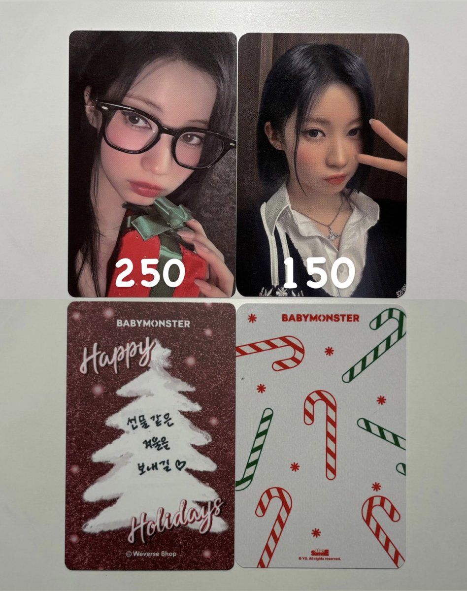Nainixe's tweet photo. wts-พร้อมส่ง🎸
Photocard Babymonster 
- Asa อาสะ

Photocard Christmas 

⏱️ค่าส่ง35฿   
#ตลาดนัดbabymonster #ตลาดนัดเบม่อน https://t.co/GhVZMzy4S6