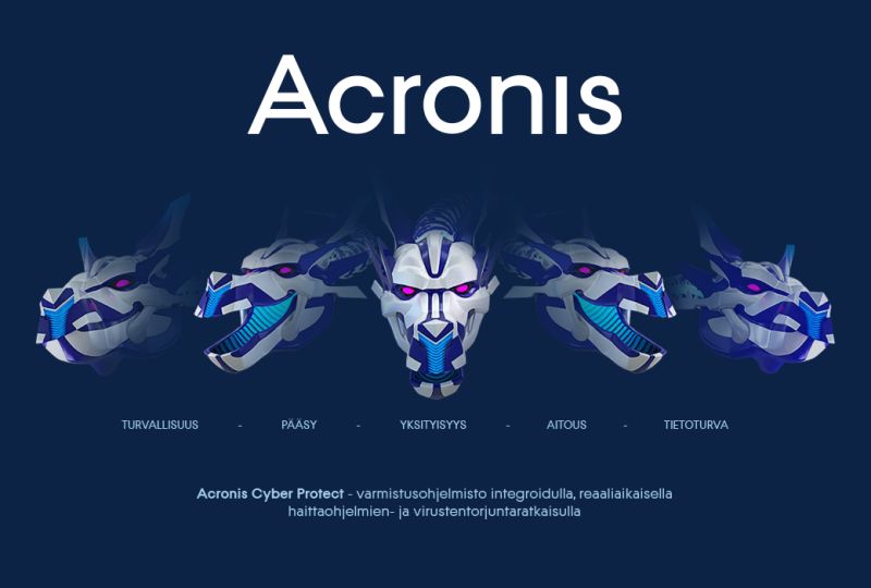 #Acronis suojaa yrityksen tiedot ja varmistaa liiketoiminnan jatkuvuuden!

Acronis Cyber ​​Protect tarjoaa yhtenäisen, integroidun ja turvallisen tietojen varmuuskopiointiratkaisun yrityksellesi. 

Kysy lisää: #Moonsoft
Lue lisää: acronis.com/en/#business