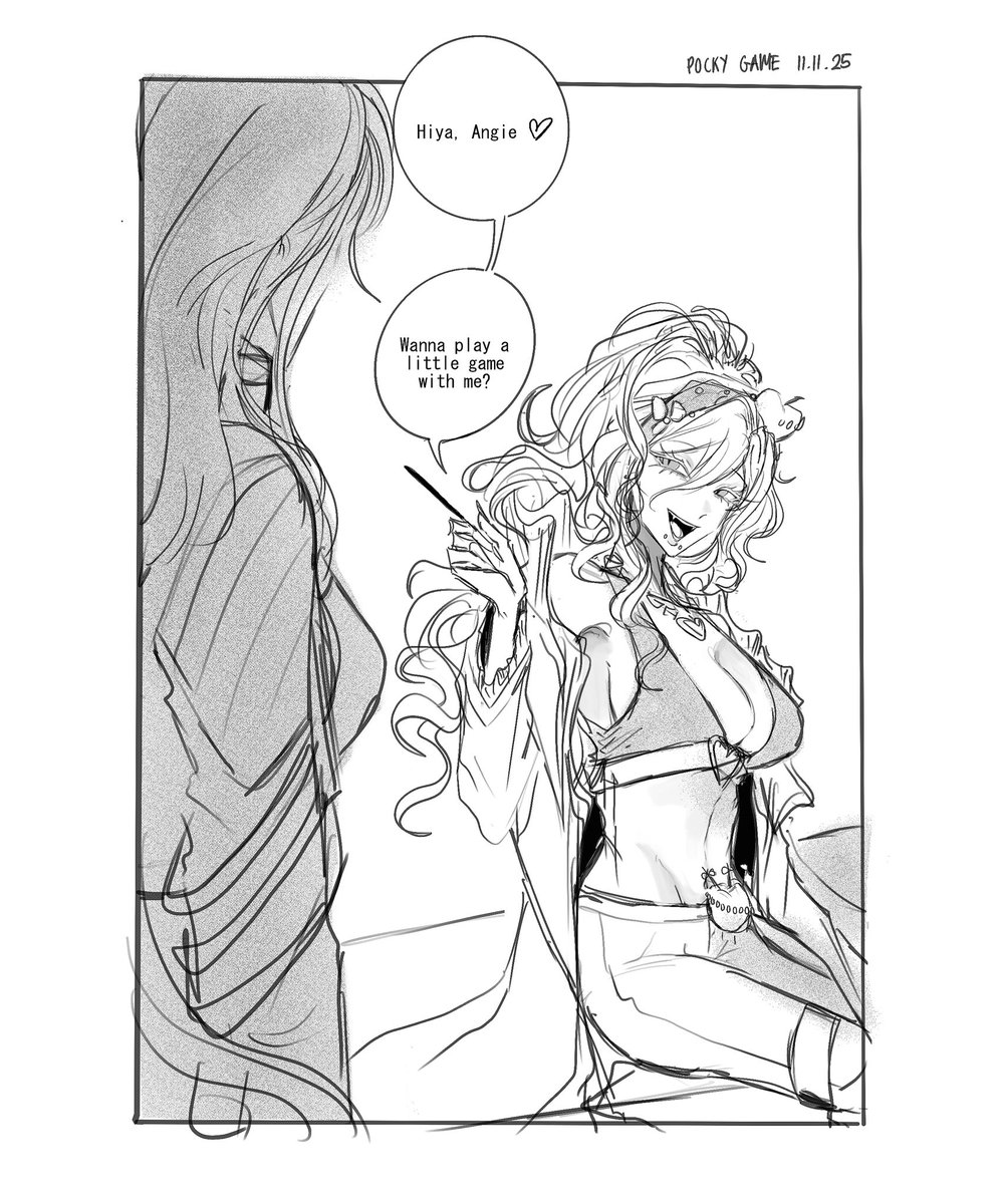 happy pocky day! 🍎🐈‍⬛maybe ooc... (1/4)