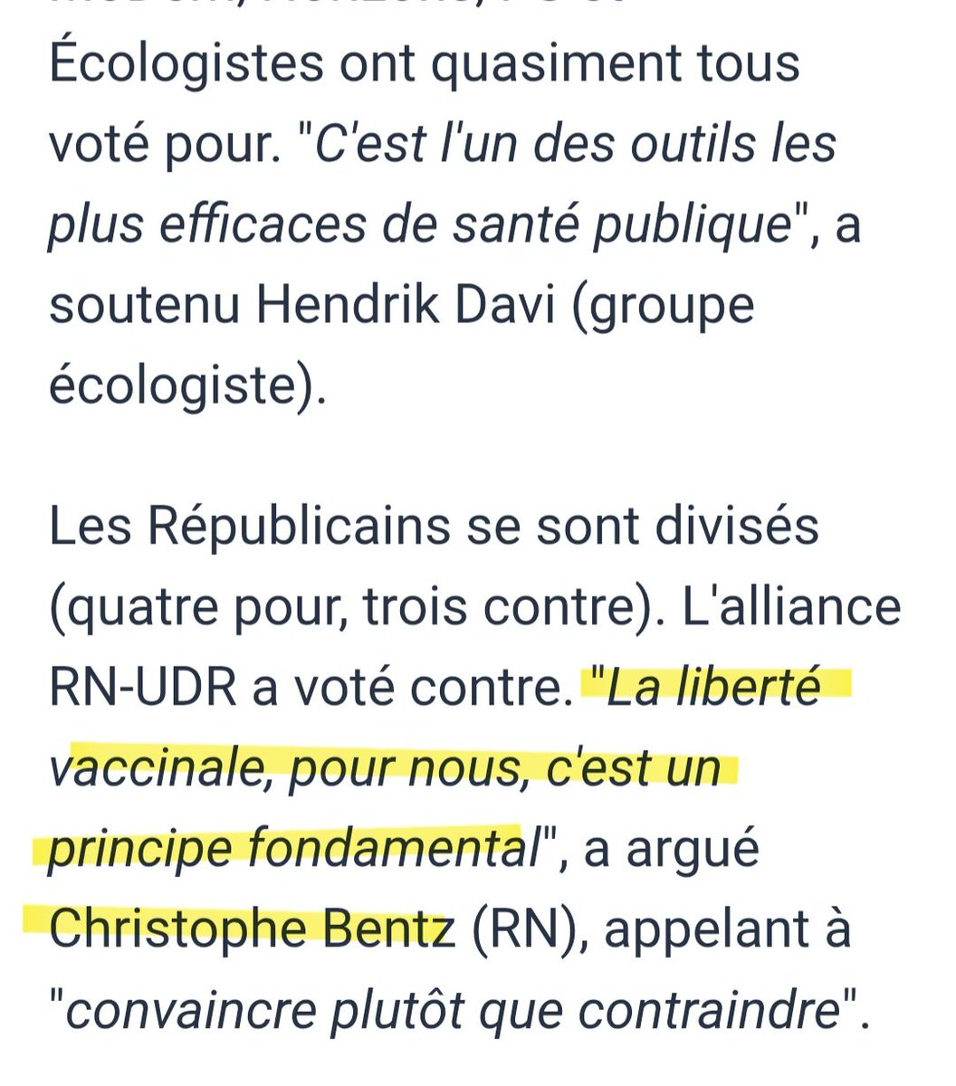 AgretDenis's tweet image. "La liberté vaccinale, pour nous, c'est un principe fondamental"
Les provax tremblent.
Il faut rétablir la liberté vaccinale pour les enfants pour aller à l'école et a la crèche car il y a des risques graves avec les vaccins ! 
@MLP_officiel @J_Bardella @BentzChristophe…