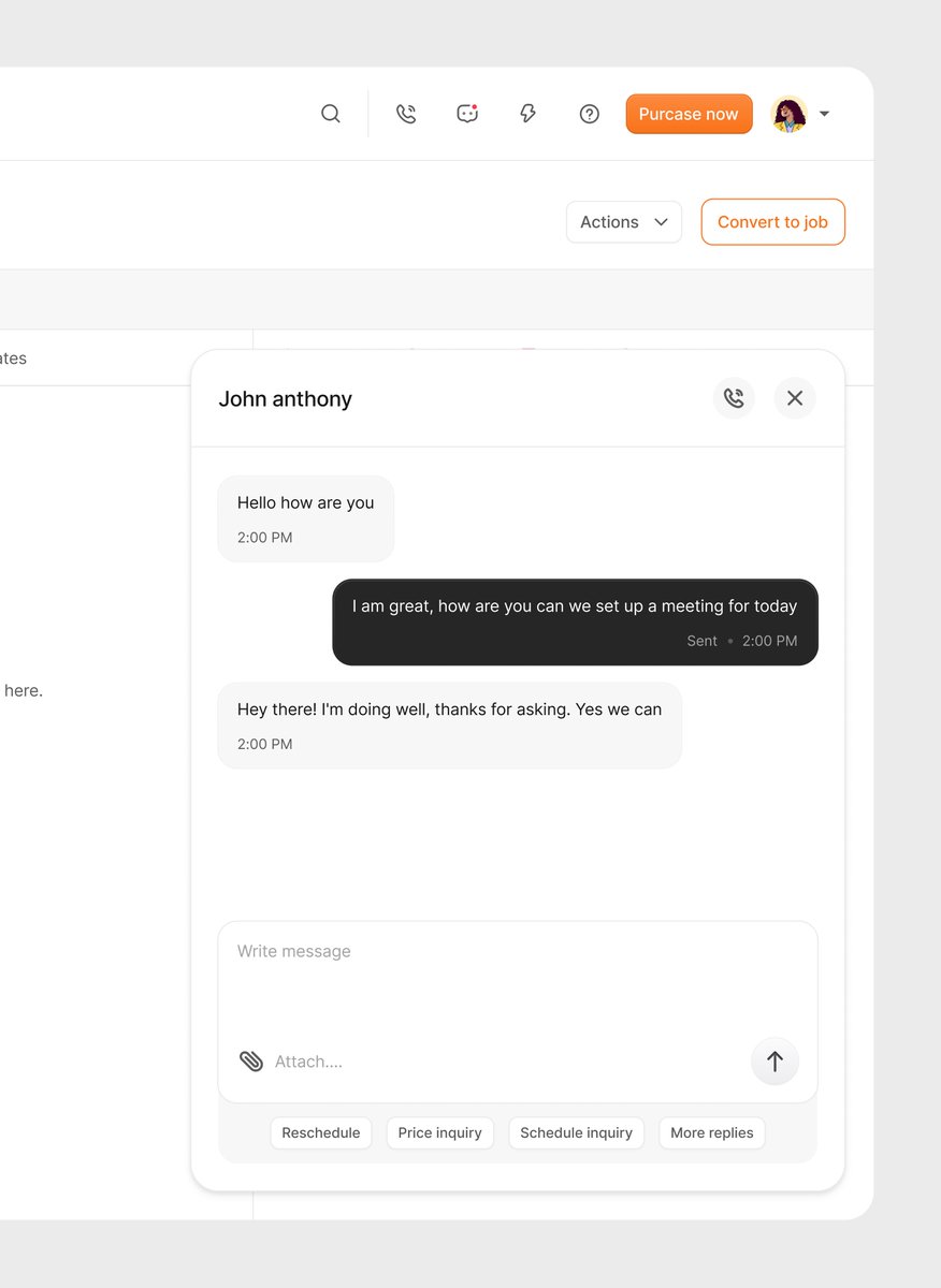 orevbajohn_'s tweet image. Lead details + chat  card