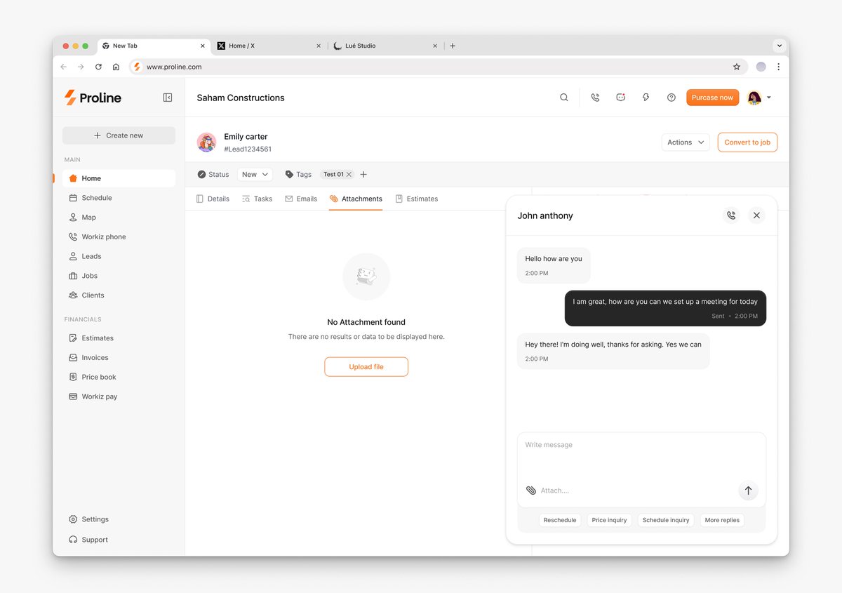 orevbajohn_'s tweet image. Lead details + chat  card