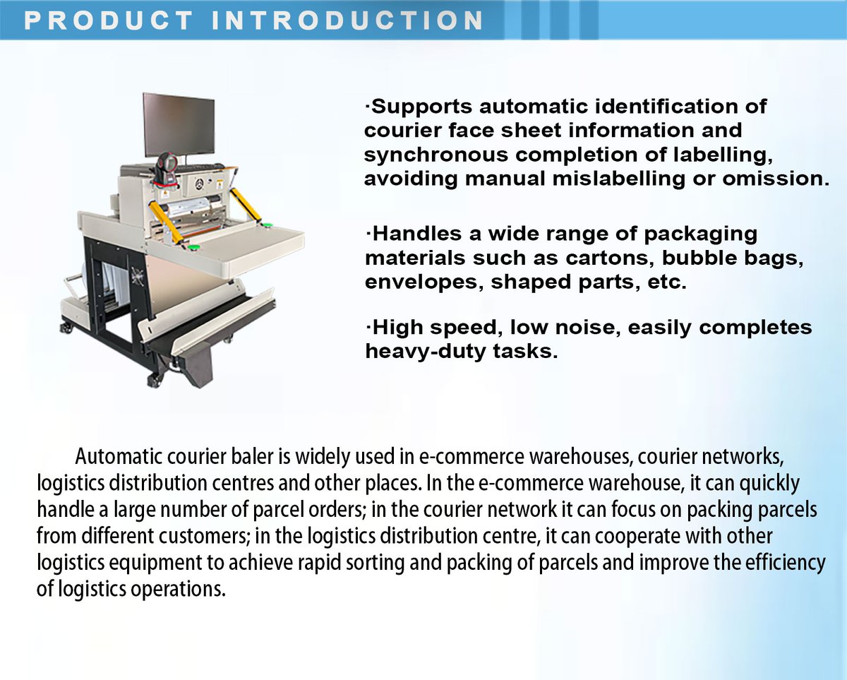guochangzhou1's tweet image. Automatic express packaging machine | Intelligent express bagging and packaging equipment | Customized automatic logistics packaging machine

#ExpressPackingMachine #AutomaticPackingMachine  #IntelligentPackagingEquipment #AutomatedProductionLine
gst-automaticequipment.com/Products/1292.…