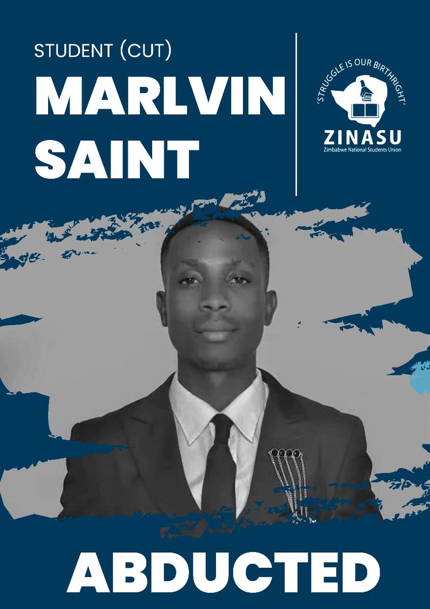 SheCommander1's tweet photo. Abducting our fellow cdes thinking that will stop fighting for our academic freedom is nonsense. We wont stop, Siyaya ngomzabalazo. Bring back our fellow comrades!!!
@mhtestd
#BringBackLindon
#BringBackMalvin
#AcademicFreedoms
#NowOrNever https://t.co/hWot72HLWE