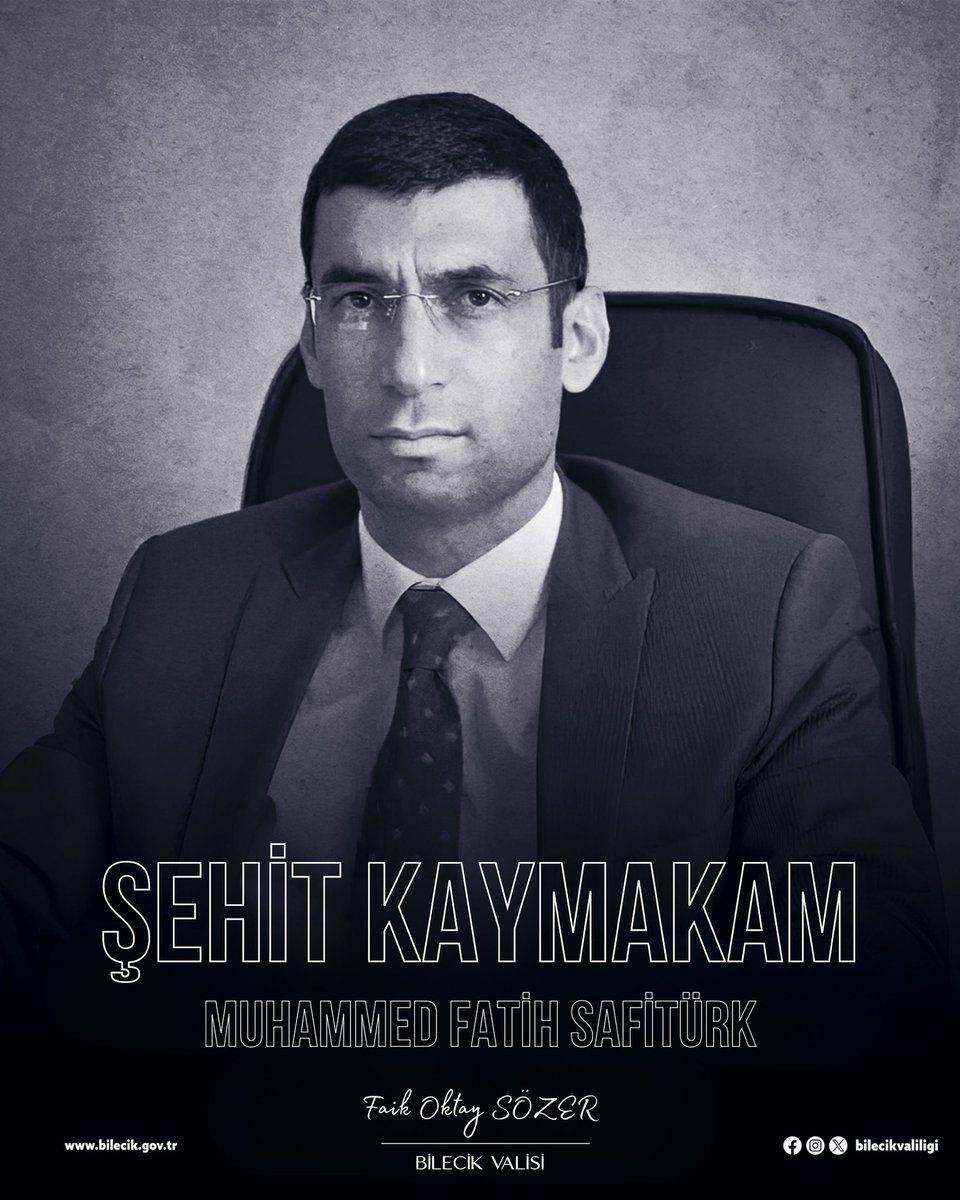 FaikSOZER's tweet photo. Şehit Kaymakam Muhammed Fatih Safitürk’ü, şehadetinin yıl dönümünde rahmet, minnet ve duayla yâd ediyoruz.

Devletine ve milletine hizmet yolunda hain terör saldırısı sonucu şehit düşen Kaymakam Safitürk’ün aziz hatırası, gönüllerimizde daima yaşayacaktır.

Ruhu şad, mekânı cennet olsun. 🇹🇷