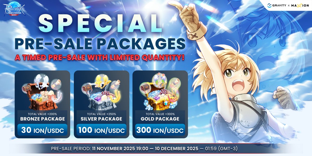 Ronin_Network's tweet photo. 3/ Ragnarok Online Landverse America Key Details
There are four dates you need to add to your calendar: The Pre-Sale, Pre-Registration, CBT start, and Grand Launch. All times below are in BRT (GMT-3) and ET (GMT-5):
Pre-Registration Period
Nov 12 @ 7PM BRT / 5PM ET to Dec 9 @ 11PM BRT / 9PM ET
This is when you’ll register for access to the new Ragnarok servers.
Pre-register here 👇
🔗 : https://t.co/CaauEpDdXQ
Pre-Sale Period
Nov 12 @ 7PM BRT / 5PM ET to Dec 9 @ 11PM BRT / 9PM ET
This is when you’ll be able to purchase ROLV packs loaded with in-game assets, random boxes, and more.
Closed Beta Test
Starts Nov 19 @ 7PM BRT / 5PM ET
This is when pre-registrants will be able to access North and Latin American servers for the first time.
Grand Launch
Dec 10 @ 7PM BRT / 5PM ET
This is when Ragnarok Landverse America servers will be open to all players in the new regions.