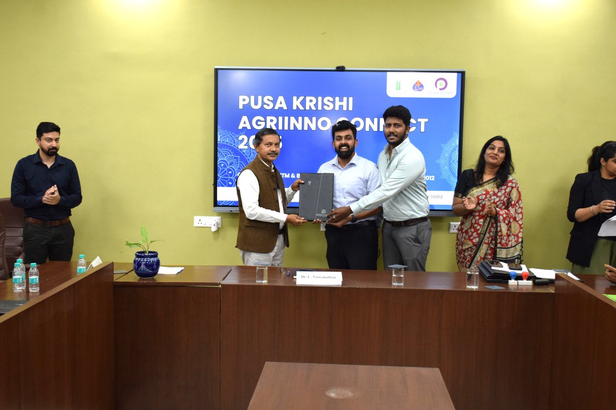 StaciaCorp's tweet photo. We are thrilled to announce that Stacia Corp has signed the MoA for recieving the grant under the RKVY Innovation &amp; Agri-Entrepreneurship Programme at Pusa Krishi, ICAR–IARI, New Delhi.

#AgriInnovation #Entrepreneurship #RKVY #PusaKrishi #ICARIARI #StartupIndia #FarmerFirst https://t.co/qjBpfDTLXL