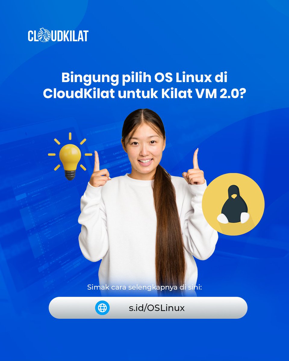 cloudkilat's tweet image. Kamu pengen cobain Kilat VM 2.0 tapi masih bingung harus pilih OS Linux yang mana?

Tenang, kamu nggak perlu khawatir karena CloudKilat membahas tentang OS Linux di VPS CloudKilat: Almalinux, Ubuntu, Debian, dan Rocky Linux, cek disini : s.id/OSLinux

#cloudkilat #VPS