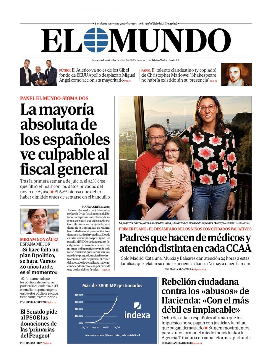 ☕  ¡Buenos días!
📰 La portada de El Mundo