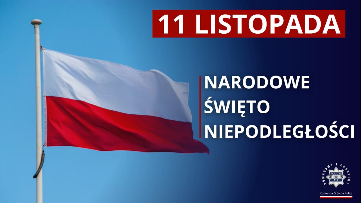 Dzisiaj obchodzimy 107. rocznicę odzyskania przez Polskę Niepodległości.🇵🇱

To wyjątkowy dzień dla nas wszystkich - radujemy się z niepodległości naszej Ojczyzny oraz pamiętamy o wszystkich, którzy oddali życie dla Jej wolności.
 
Policjanci dbają o bezpieczeństwo podczas