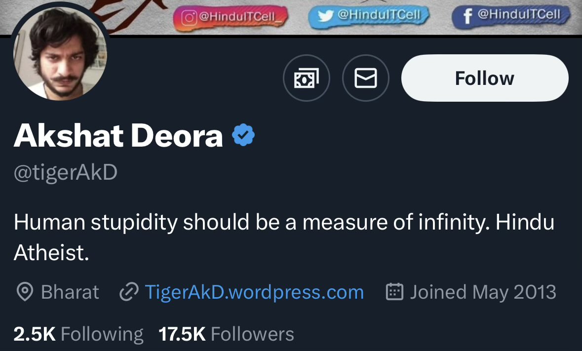 SasteyAltEgo's tweet image. Hindu Atheist 🥱