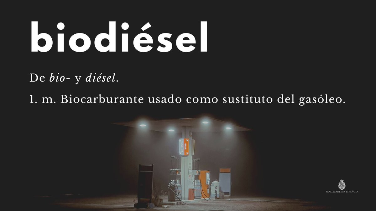 #PalabraDelDía | biodiésel

Como se ve, tanto en «biodiésel» como en «biocarburante» el elemento «bio-» se escribe pegado y sin tilde. Sí lleva tilde la forma «bío», usada tanto para ‘biológico’ («alimentos bío») como para la breve presentación personal en una red social