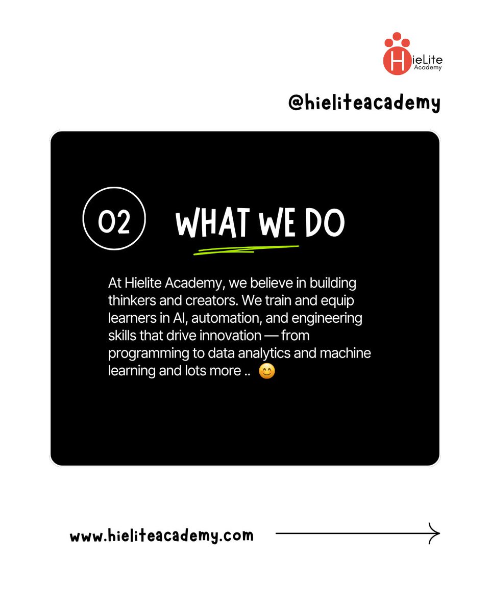 HieliteAcademy's tweet image. We’re not just another tech academy 
we’re a community of calm builders. 

Every learner. Every project. Every win.
Together, we grow  one line of code at a time. 💙

#HieliteAcademy #MachineLearning #Python