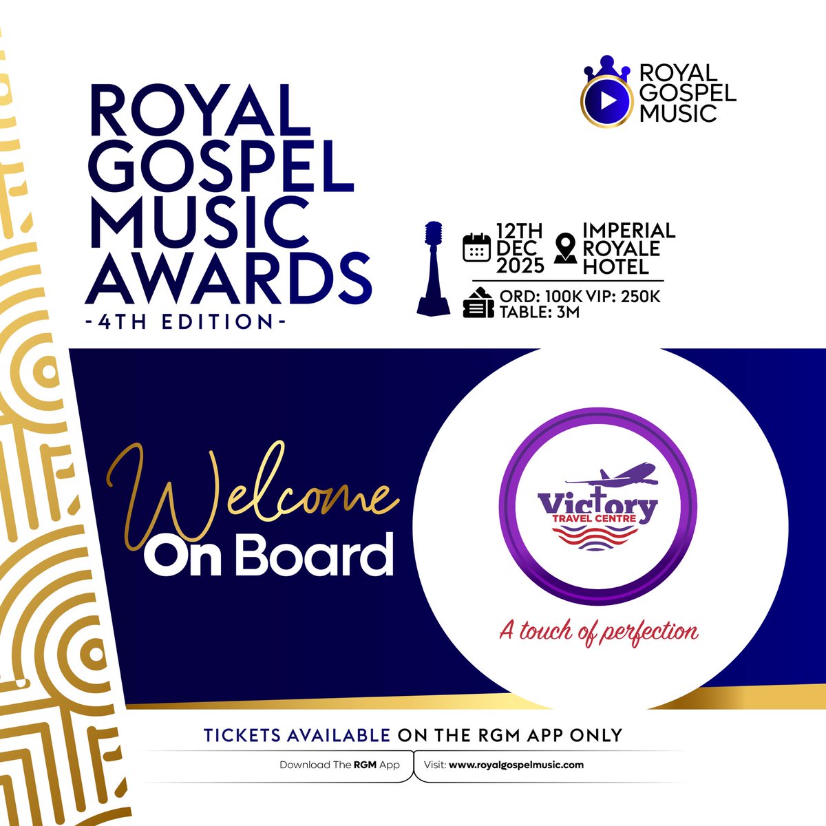 Welcome on board <a href="/victorytravel_c/">Victory Travel Centre</a> 
#RgmAwards25 #CelebratingGospelArts