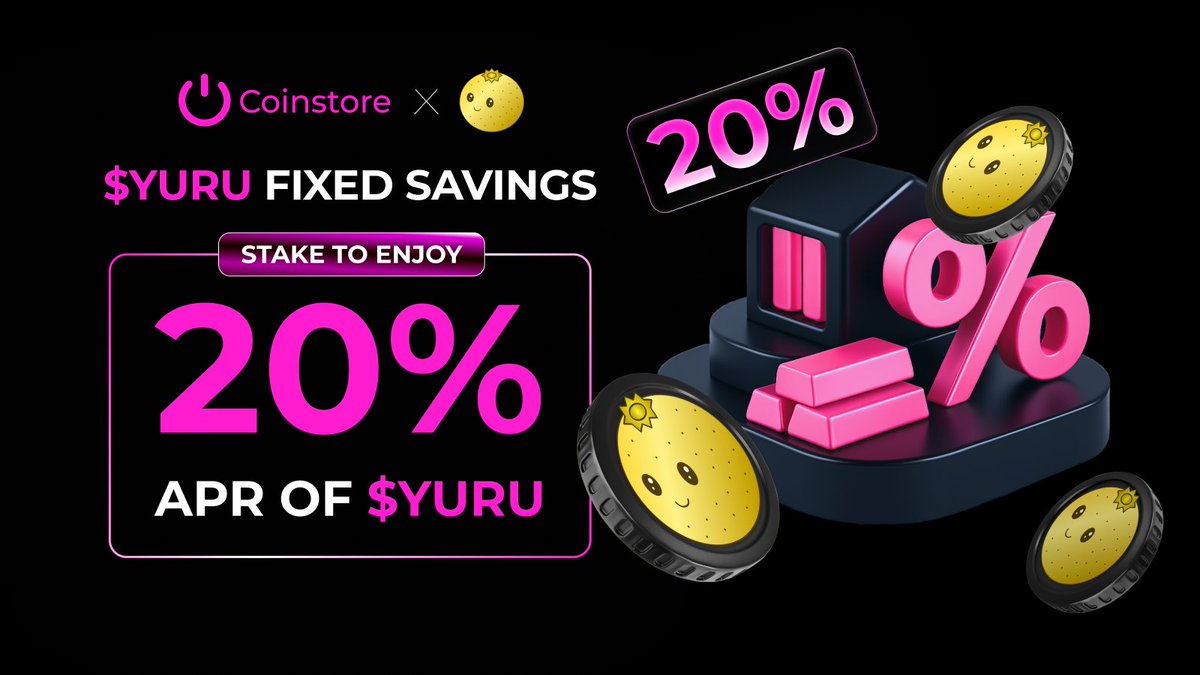 CoinstoreExc's tweet photo. The @CoinstoreExc  $YURU Fixed Saving with 20% APR from @yuru_coin  is NOW LIVE!

Lock your tokens for JUST 7/90/180/360 DAYS to enjoy this massive yield.

The pool is limited. Don't wait!

🔗 STAKE $YURU NOW:https://t.co/4eaI5vWYUy
#YURU #HighAPR #EarnCrypto https://t.co/Ls6L7QQV7f