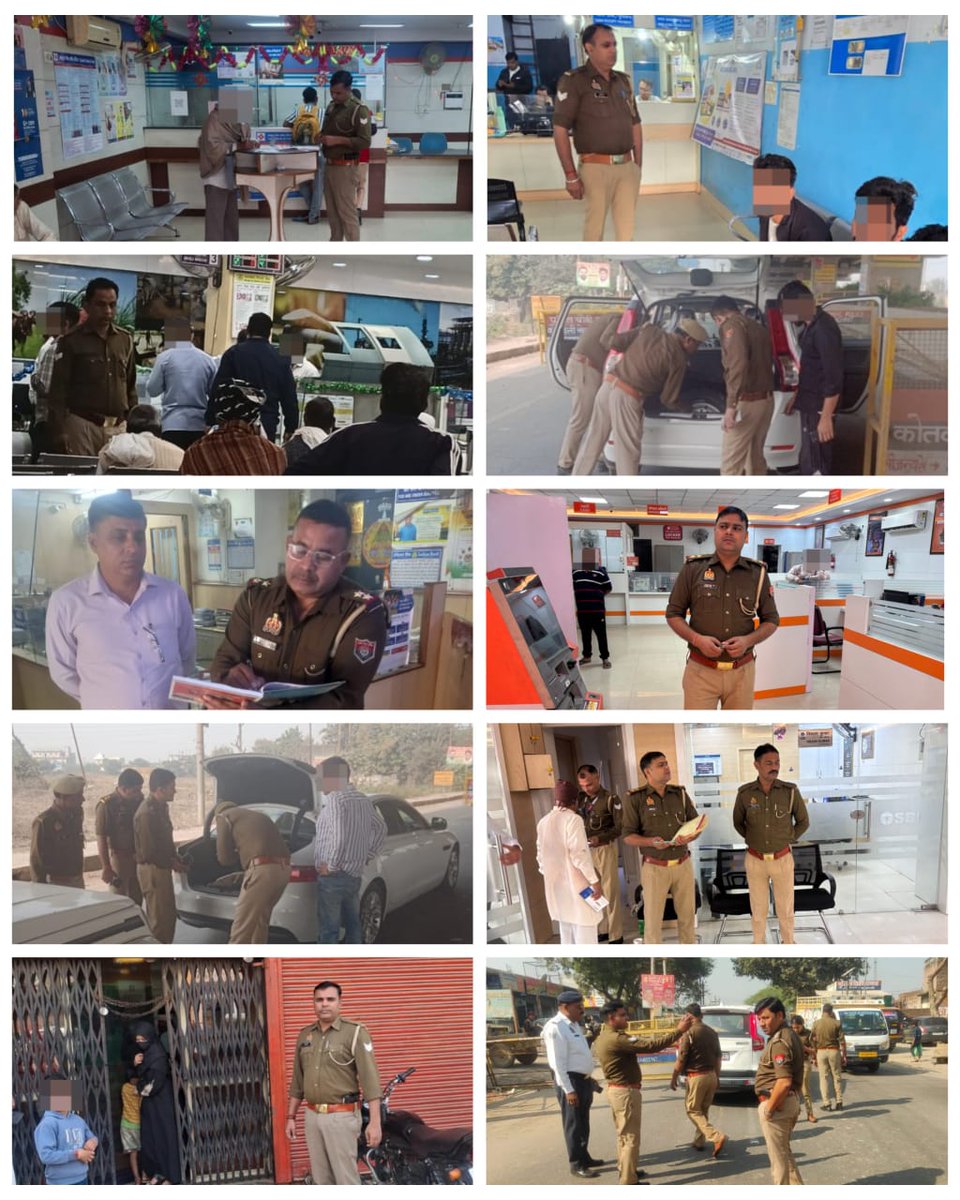 #baghpatpolice
पुलिस अधीक्षक बागपत के निर्देशन में, उत्तर प्रदेश में हाई अलर्ट घोषित किए जाने के दृष्टिगत बागपत पुलिस द्वारा सुरक्षा व्यवस्था को सुदृढ़ करने हेतु विशेष चेकिंग अभियान संचालित किया जा रहा है। इसके अंतर्गत सभी थाना/चौकी क्षेत्रों में बैंक, एटीएम एवं बैंक परिसरों के