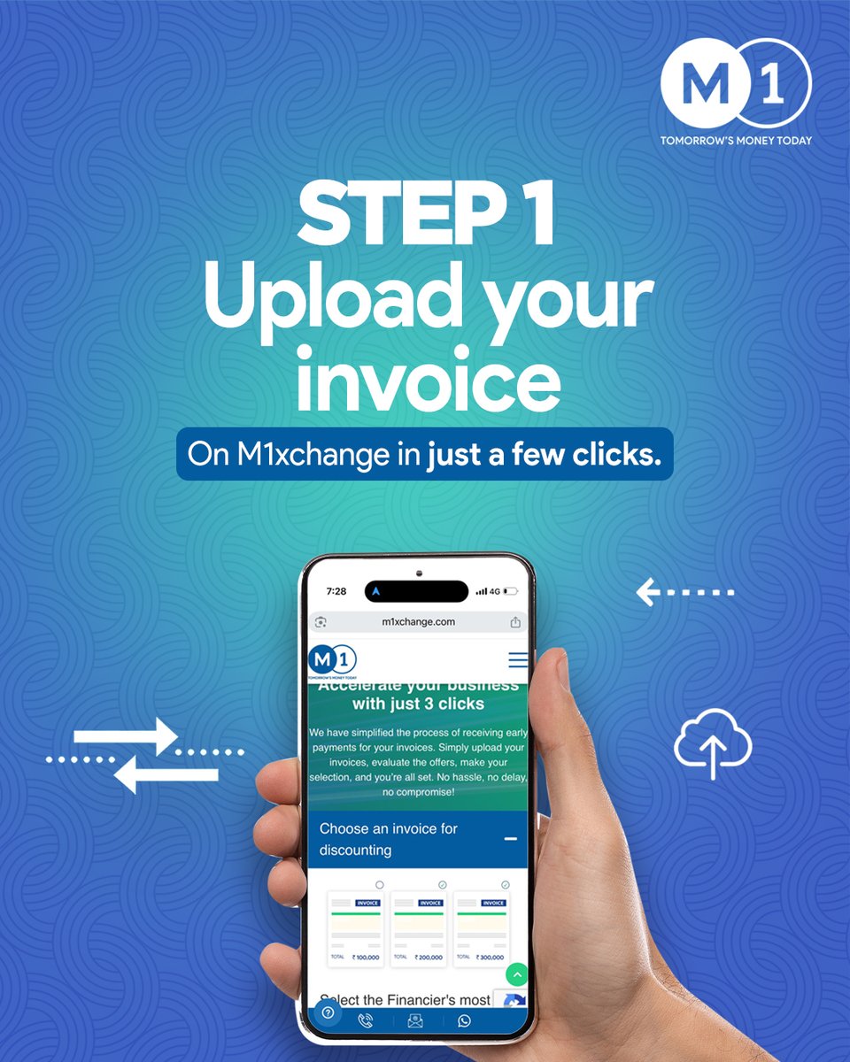 M1xchange's tweet image. Extended payment cycles are slowing you down? ⏳
With #M1xchange TReDS, unlock working capital against invoices in 3 easy steps — no debt, no delays, just faster liquidity and growth. 💡
#TReDS #MSMEs #Fintech #WorkingCapital #CashFlow #DigitalFinance