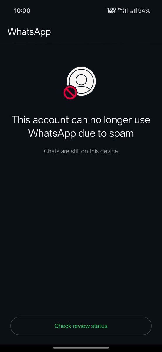 _ksameer's tweet photo. @WhatsApp kindly help urgently for ticket no. 4194007817511619, I only use whatsapp for talking with friends and family yet my account has been banned due to spam. Help at earliest https://t.co/vBZE0ZRKc3