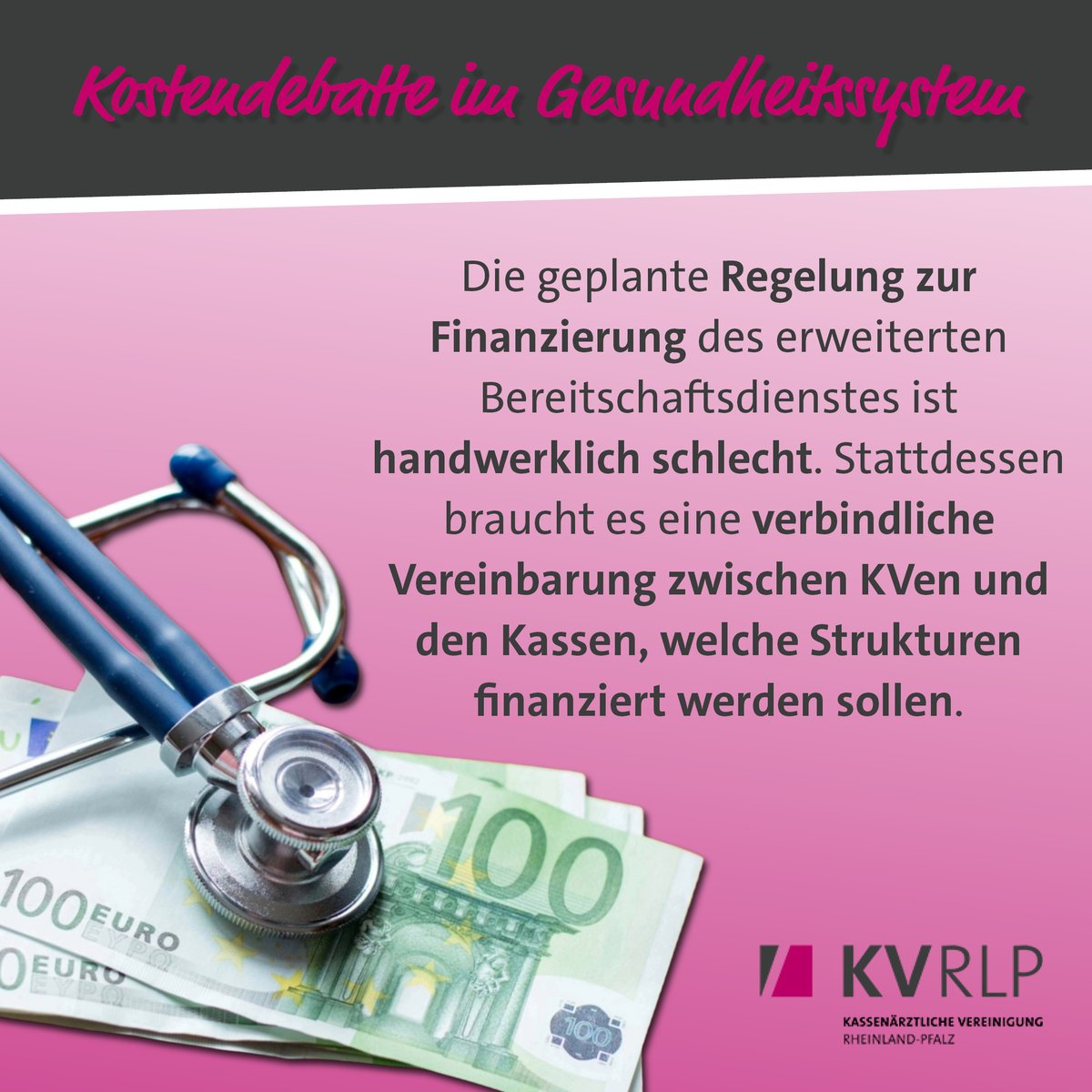 Ministerin <a href="/ninawarken/">Nina Warken</a> peilt 2026 2,9 % Zusatzbeitrag an. Kassen warnen vor Mehrbelastung. Die geplante Finanzierung des erweiterten Bereitschaftsdienstes setzt falsche Anreize. „Handwerklich schlecht“, so FALK-GF Martin Degenhardt. Der Vorstand der KV RLP teilt die Kritik. 💬