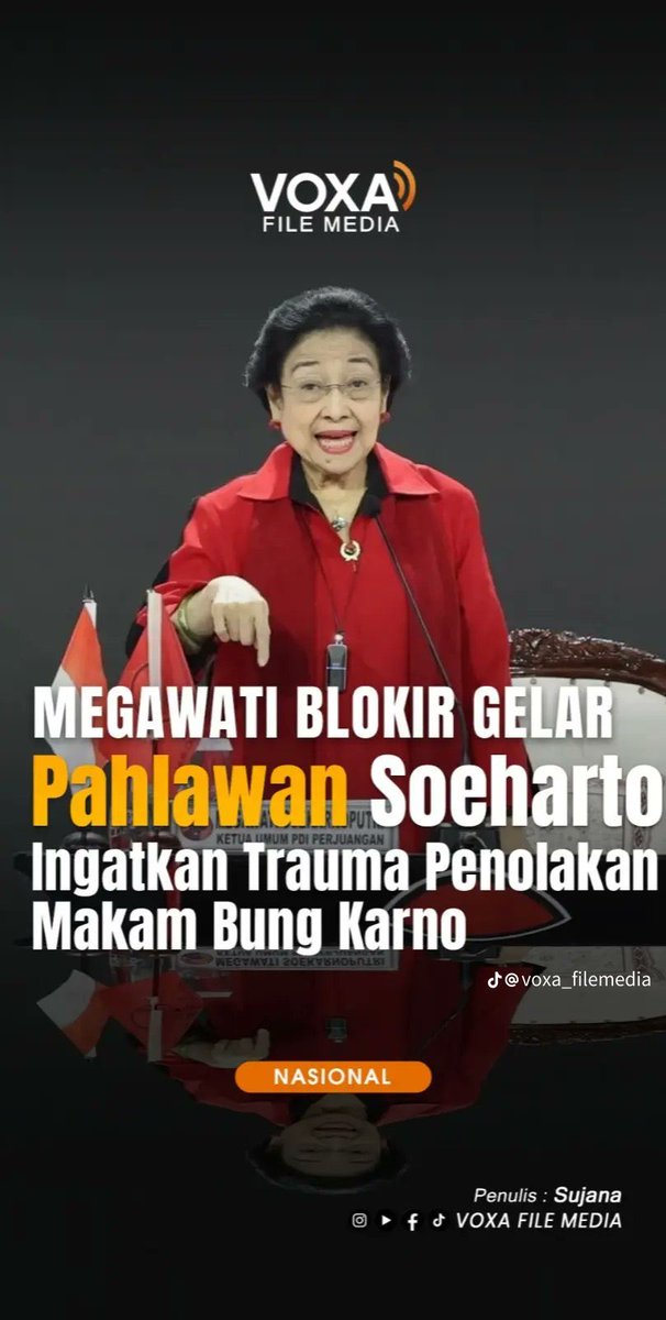 Megawati si mbok TUIRRRR… GAK TAHU MALU.

Untung ada pak Jokowi yg Nobatkan bapaknya si kan pedju jd Pahlawan Nasional.

Bukan berarti sy setuju soeharto jd PahNas