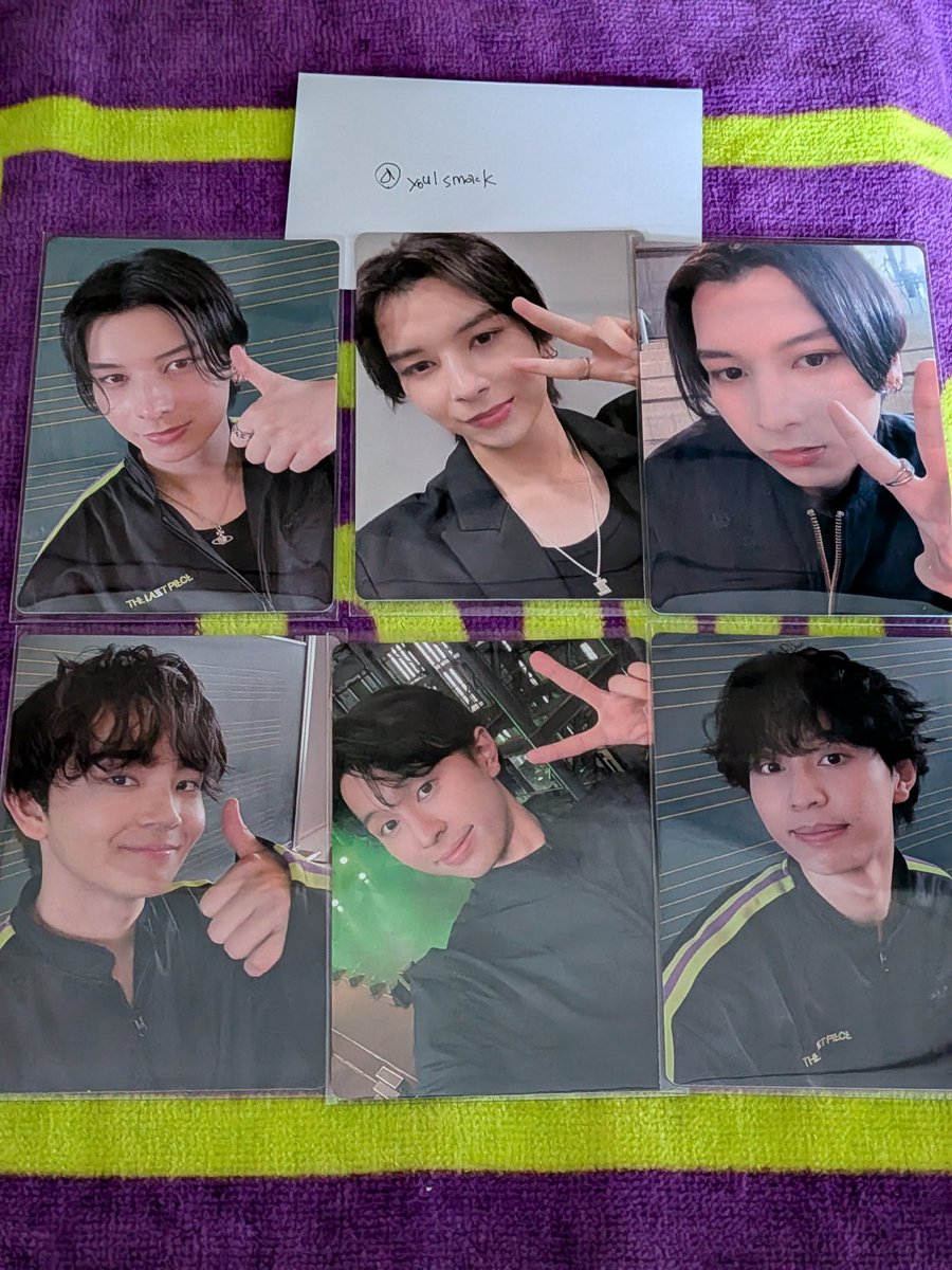 you1smack's tweet image. THELASTPIECE　交換＞＞買取

【譲】画像のもの
【求】アクスタ　ゴイチ＞＞買取
　　　フォトカ　ライキ＞＞買取

郵送での交換希望です。
買取の場合定価プラス送料になります。
取引垢はごめんなさい🙇
よろしくお願い致します。
#THELASTPIECE交換 #ラスピ交換