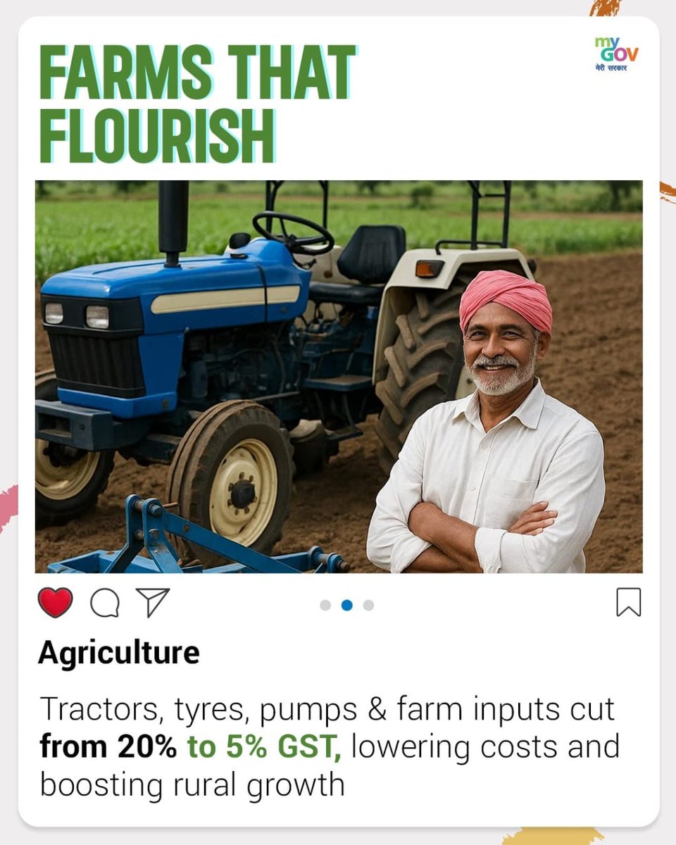zahidpatka's tweet image. 𝐆𝐒𝐓 𝐑𝐞𝐟𝐨𝐫𝐦𝐬, 𝐑𝐞𝐥𝐢𝐞𝐟 𝐅𝐨𝐫 𝐀𝐥𝐥!
#FulfilmentOfCommitment
#ModiWithFarmers 
PM @narendramodi Ji delivers on his Red Fort pledge; easing tax for the poor &amp;amp; middle class,with #NextGenGSTReforms shaping a fairer future.
@PMOIndia