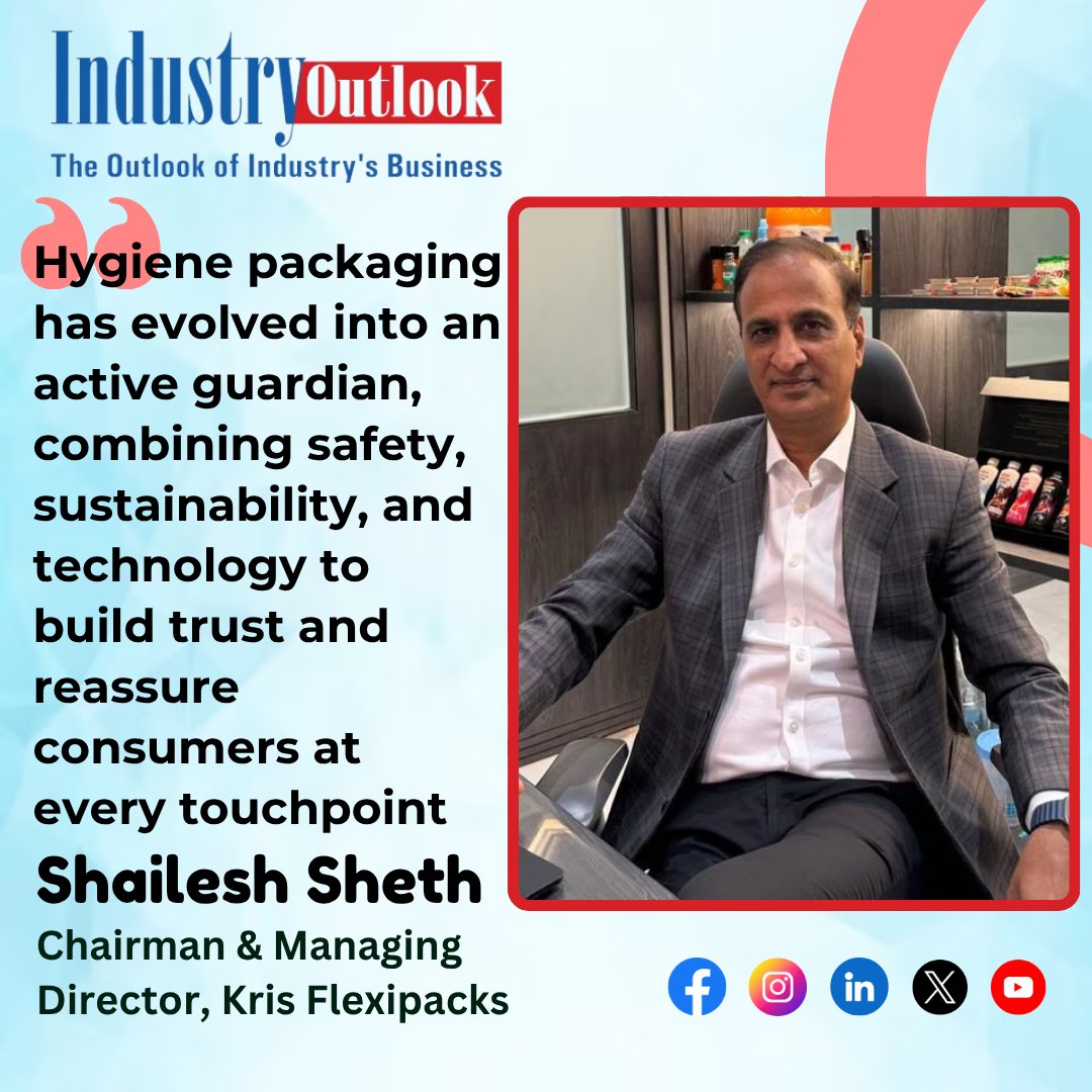 theindustryout1's tweet image. How Hygiene Packaging Is Redefining Consumer Trust

Shailesh Sheth, Chairman &amp;amp; Managing Director, Kris Flexipacks

Read More: lnkd.in/d5kDwf34

#sustainablepackaging #digitaltransparency #environmentalresponsibility #hygienicprotection #hygienepackaging