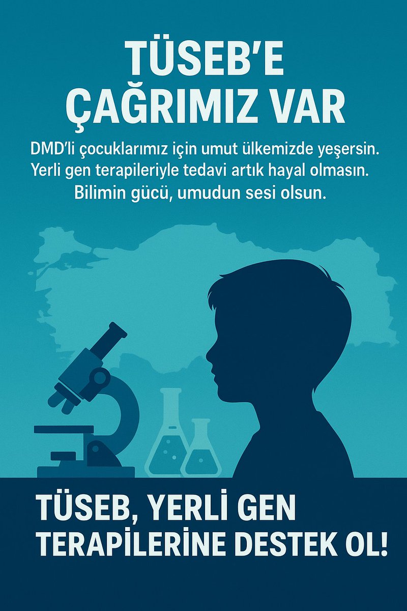 #DMDiçinAdımAtın
TÜSEB destekli klinik çalışmalar DMD’ye umut olabilir. Beklemek değil, üretmek gerek!
🇹🇷🇹🇷🇹🇷🇹🇷
 <a href="/saglikbakanligi/">T.C. Sağlık Bakanlığı</a> <a href="/drmemisoglu/">Prof. Dr. Kemal Memişoğlu</a> <a href="/suayipbirinci/">Doç. Dr. Şuayıp Birinci</a> <a href="/DrYerebakan/">Dr. Halit Yerebakan</a> <a href="/tusebgovtr/">TÜSEB</a> <a href="/UmitKervan/">Umit Kervan</a> <a href="/batuyslyrt/">Batuhan YEŞİLYURT</a>