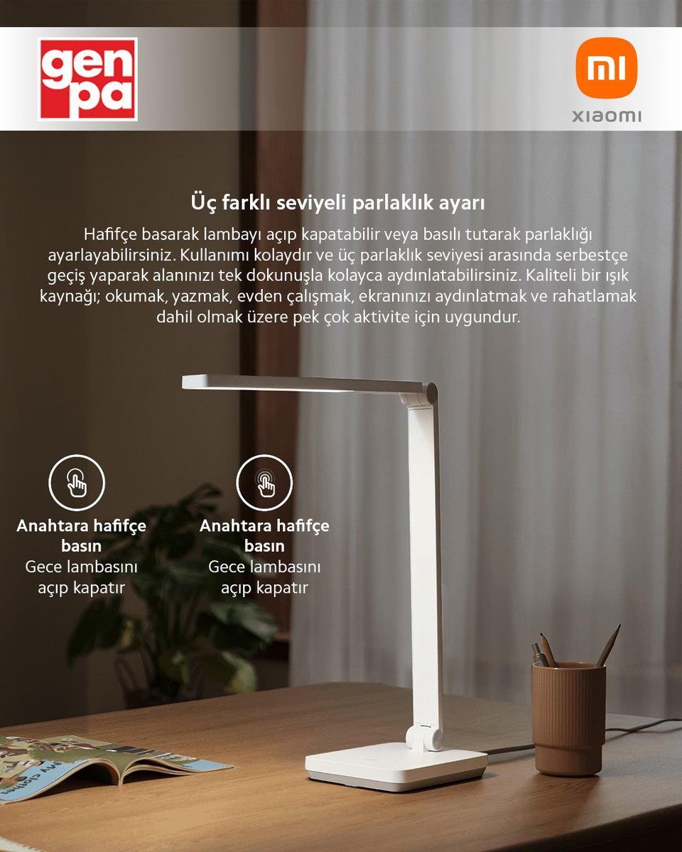 Xiaomi Desk Lamp Lite💡

Çalışırken, kitap okurken ya da ders çalışırken gözlerinizi yormadan, odaklanmanın keyfini yaşayın!

🛒l24.im/Nv9lhDg

#genpa #xiaomi #desklamplite #lamba #masalambası