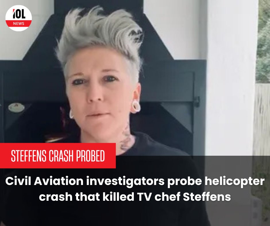 IOL's tweet image. Investigators are working to determine what caused the helicopter crash that claimed the life of beloved chef and TV host Mynie Steffens on a farm outside Patensie on Monday morning.
#helicoptercrash #aviationaccident
Read on tinyurl.com/4w2wcyss