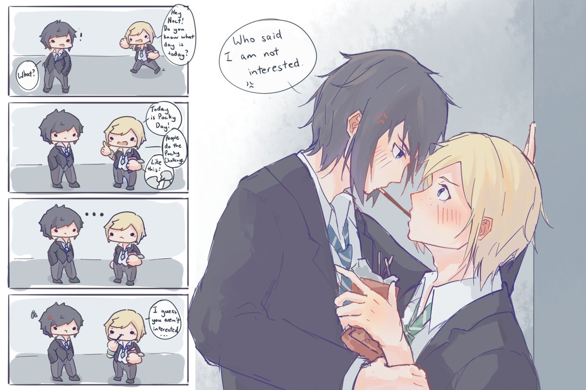 codeataki_'s tweet image. Pocky Day! 😋😚

#FFXV #Promptis