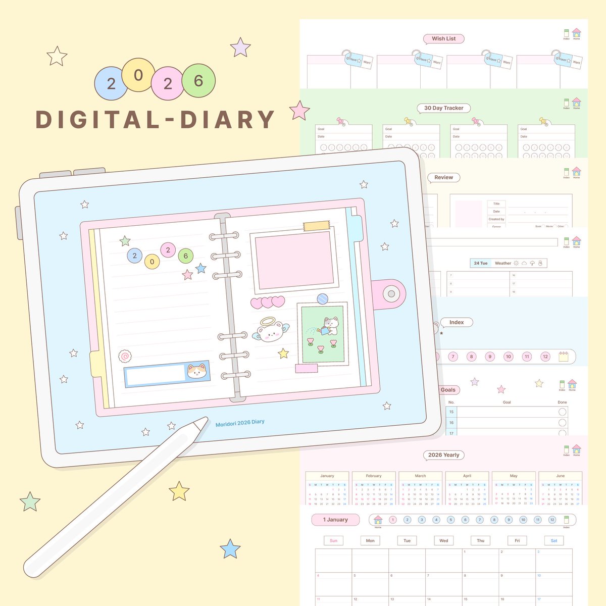 2026 디지털 다이어리 🤍🗒️

굿노트, 노타빌리티, 삼성노트 등 pdf 파일이 열리는 다양한 필기앱에서 활용 가능한 다이어리를 가지고 왔어요

🫧 ~11. 13. 8:00 pm 까지 할인 판매
(8,900p→7,500p)

🎐 posty.pe/b2s3i5