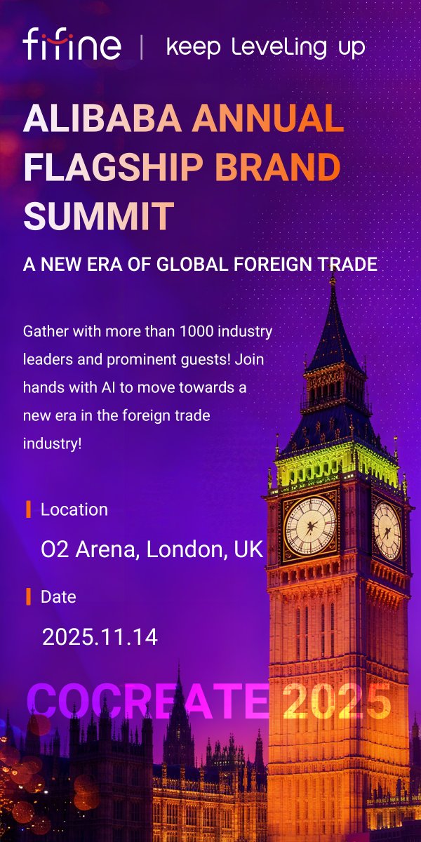 FIFINEMIC's tweet photo. We're excited to meet you at #cocreate2025 London!
🤩FIFINE arrives not just with new mics, new headsets, new mixers, but with a revolution.
Come by the FIFINE booth for an exclusive first look at our new gear you won't want to miss!🔥 https://t.co/VYlnpNoy8c