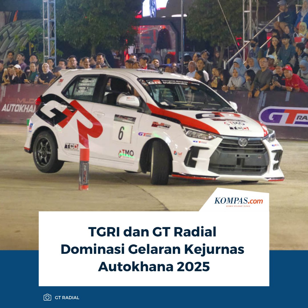 kompascom's tweet photo. Toyota Gazoo Racing Indonesia (TGRI) yang didukung GT Radial sukses menyapu bersih seluruh gelar pada Kejuaraan Nasional (Kejurnas) Autokhana 2025.
Baca Selengkapnya 👇🏻
https://t.co/I7LTG0T7YD
~NA #TGRI #GTRadial #Autokhana2025 https://t.co/TbofW9lfhq