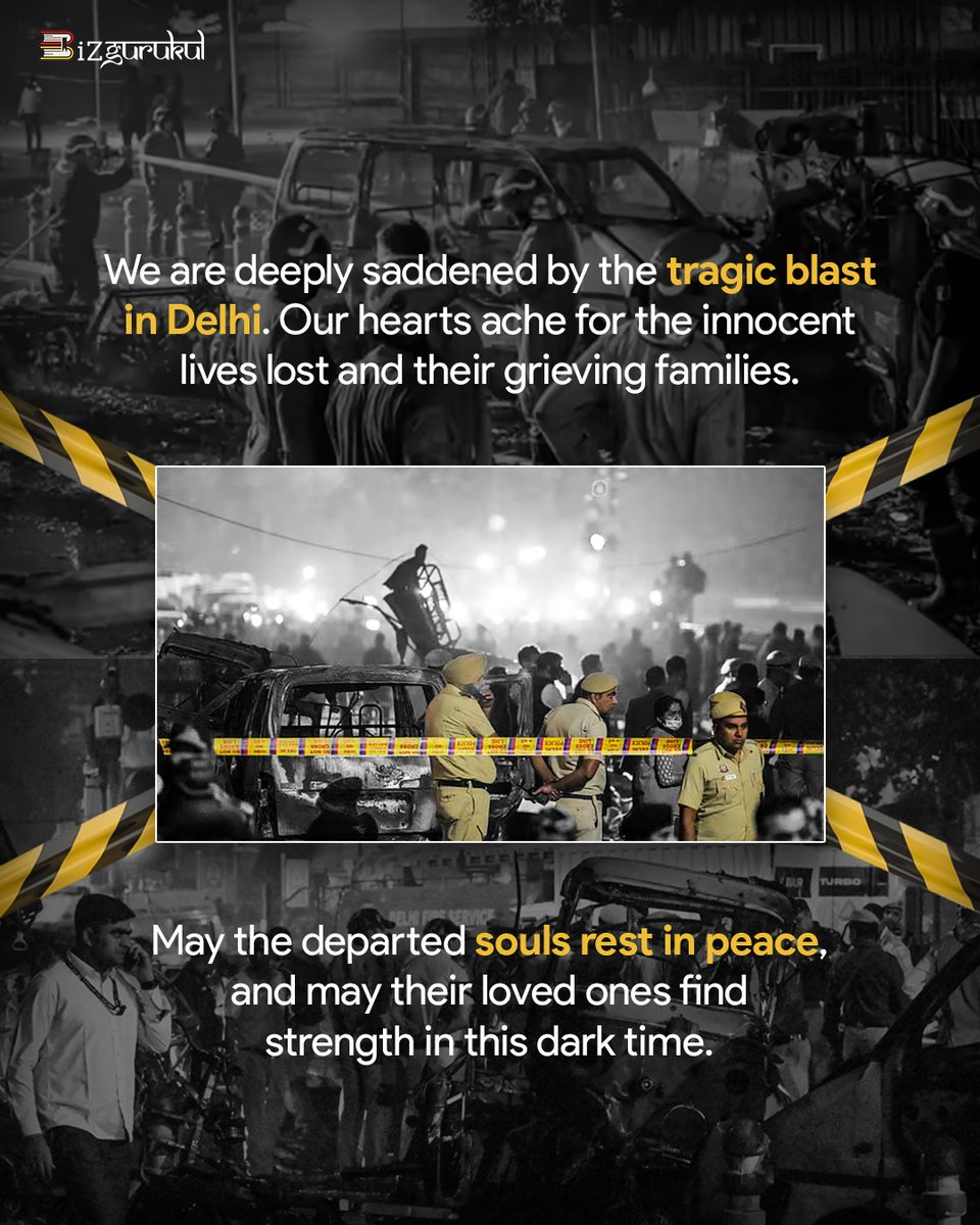 Deeply saddened by the tragic blast in Delhi.

Praying for the innocent lives lost and strength for their families. 💔

#Delhi #PrayersForDelhi #Staystrong #Condolences