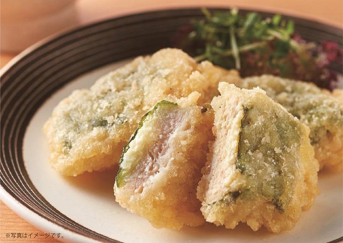 fresco_hf's tweet image. 🌱フレスコオススメお惣菜
🍽「チーズと大葉の竜田揚げ」

チーズのコクとさっぱりした大葉、鶏むね肉の相性がバツグンな竜田揚げです✨

#竜田揚げ
#フレスコ