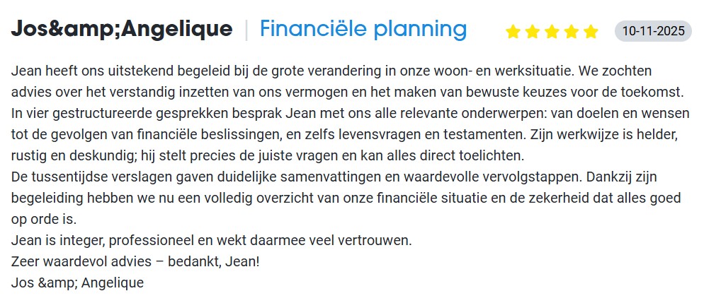 JeanHeuts's tweet photo. Dankbaar voor de mooie woorden van Jos &amp; Angelique 🙏
Financial life planning draait niet om cijfers, maar om rust, richting en bewuste keuzes voor de toekomst.
Fijn om daaraan te mogen bijdragen.
#FinancialLifePlanning #SciPlan #Overzicht #Toekomst https://t.co/IUVEDA0U3F