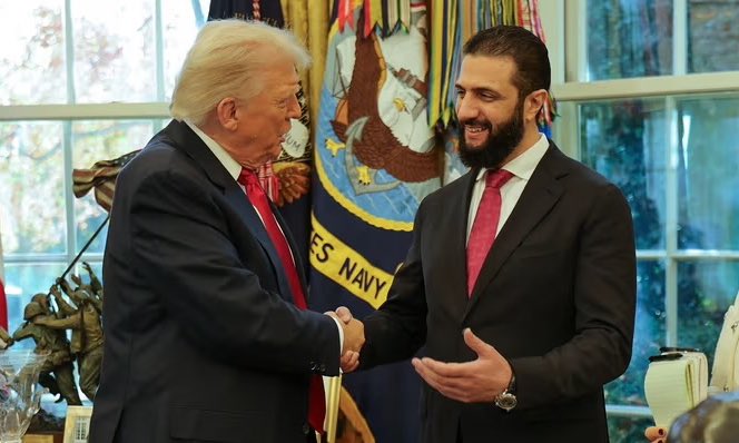 <a href="/EGerasouli35992/">Elias Gerasoulis</a> Ain't you disgraced by the position of your country and president Trump posing for a picture with Syrian President in the Oval, Al Shara, formerly Jaulani, an international terrorist who had 10m bounty place on his head by US. You have no moral right to talk.
