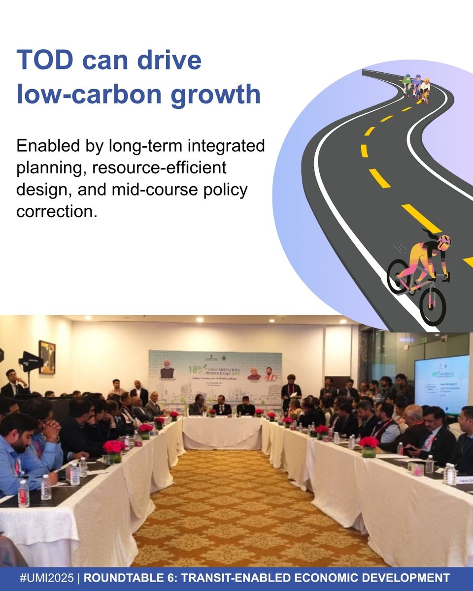 WRIIndia's tweet image. 🌃 The future of #TransitOrientedDevelopment lies in integration, &amp;amp; cities will have to rethink how #UrbanPlanning, finance &amp;amp; inclusion can work together to drive urban transformation.

#TOD #LivableNeighborhoods