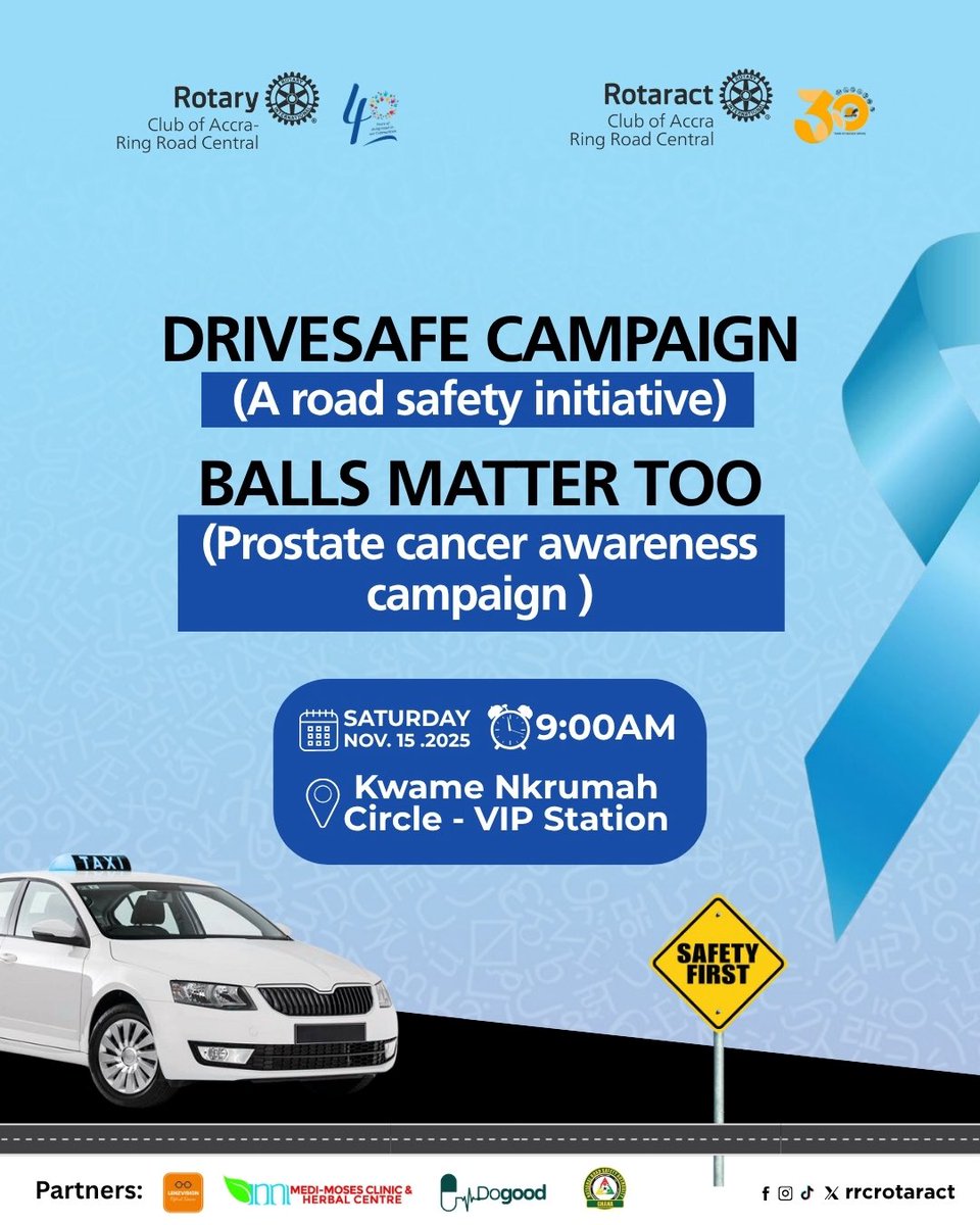 RRCRotaract's tweet image. ⚠️🚦*DriveSafe 🚙 Campaign* ⚠️🚦
Our major means of transportation is by road, Driving 🚘 whether as the person behind the steering or as a passenger princess 👸
🏐🏐 *Balls Matter Too* 🏐🏐
👨Every man has a Prostate and hence susceptible to having Prostate Cancer.