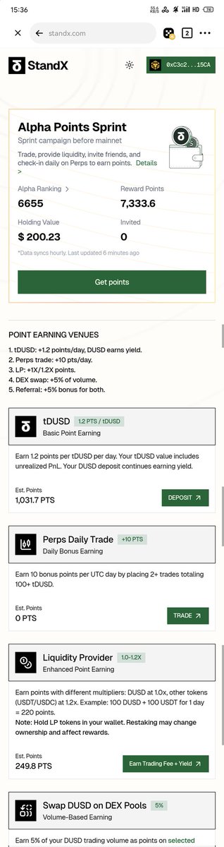我主要通过交易和质押dusd获取积分，交易可以快速获取积分