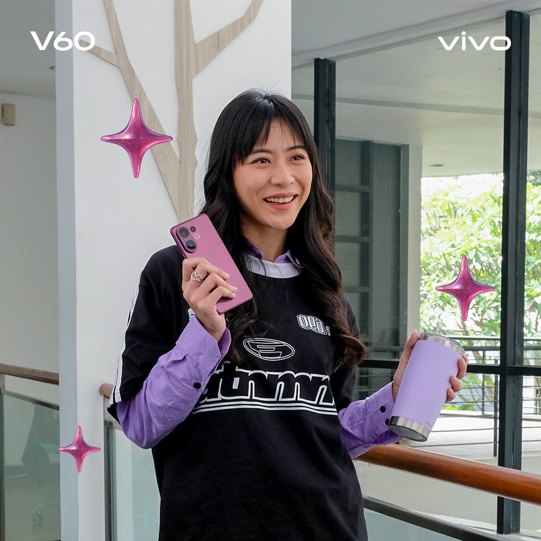 vivo_indonesia's tweet photo. Auto checkout #vivoV60 Festive Purple, super stylish dan elegan.
Siap standout buat OOTD & ngonser seharian.
#UpCloseFromAfar https://t.co/8FXVsA1Hve