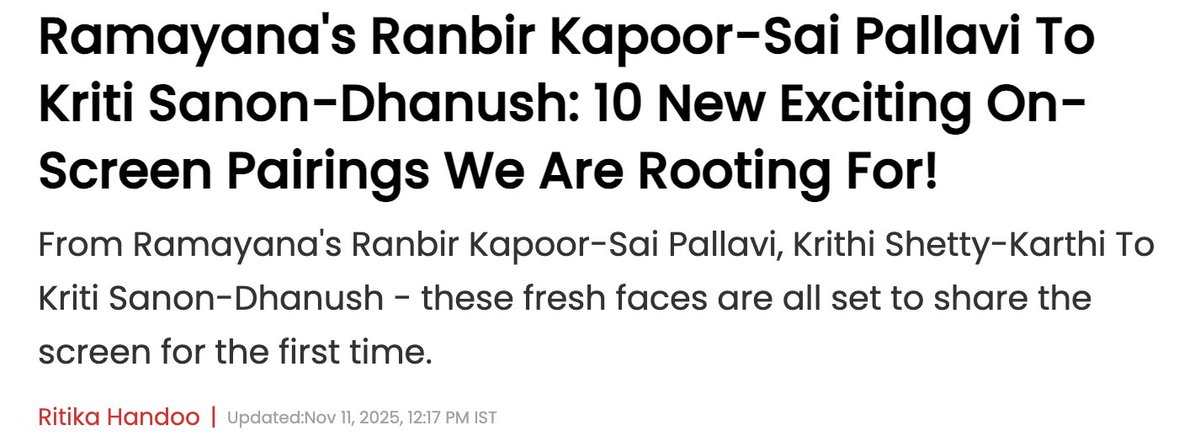 shree_ramakijai's tweet photo. #Rambir + @Sai_Pallavi92 = On-screen dhamaka!!
One year feels soo far away to witness this magic! I am so excited to see this jodi😭🏹💕
#RanbirKapoor #SaiPallavi #Ramayana #Ramayana2026 #RamayanaByNamitMalhotra https://t.co/omqje0ghtn