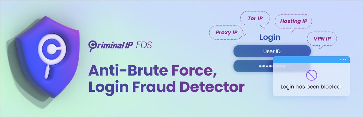🖥️Criminal IP Security Plugin for #WordPress ​
Strengthen your login security with Criminal IP’s real-time IP intelligence!​

Key advantages:​
✅ Automatic risk scoring for login IPs​
✅ One-click blocking of VPN / Proxy / Tor / Hosting IPs​
✅ Configurable limits for failed